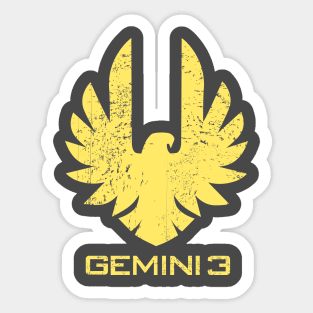 GEMINI 3 DISTRESSED VERSION Sticker